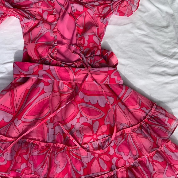 Show Me Your MuMu Pink Floral Kids Dress - Picture 7 of 9